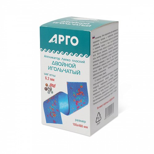 Аппликатор Ляпко «Двойной» (шаг игл 6,2 мм, размер 105 х 460 мм)